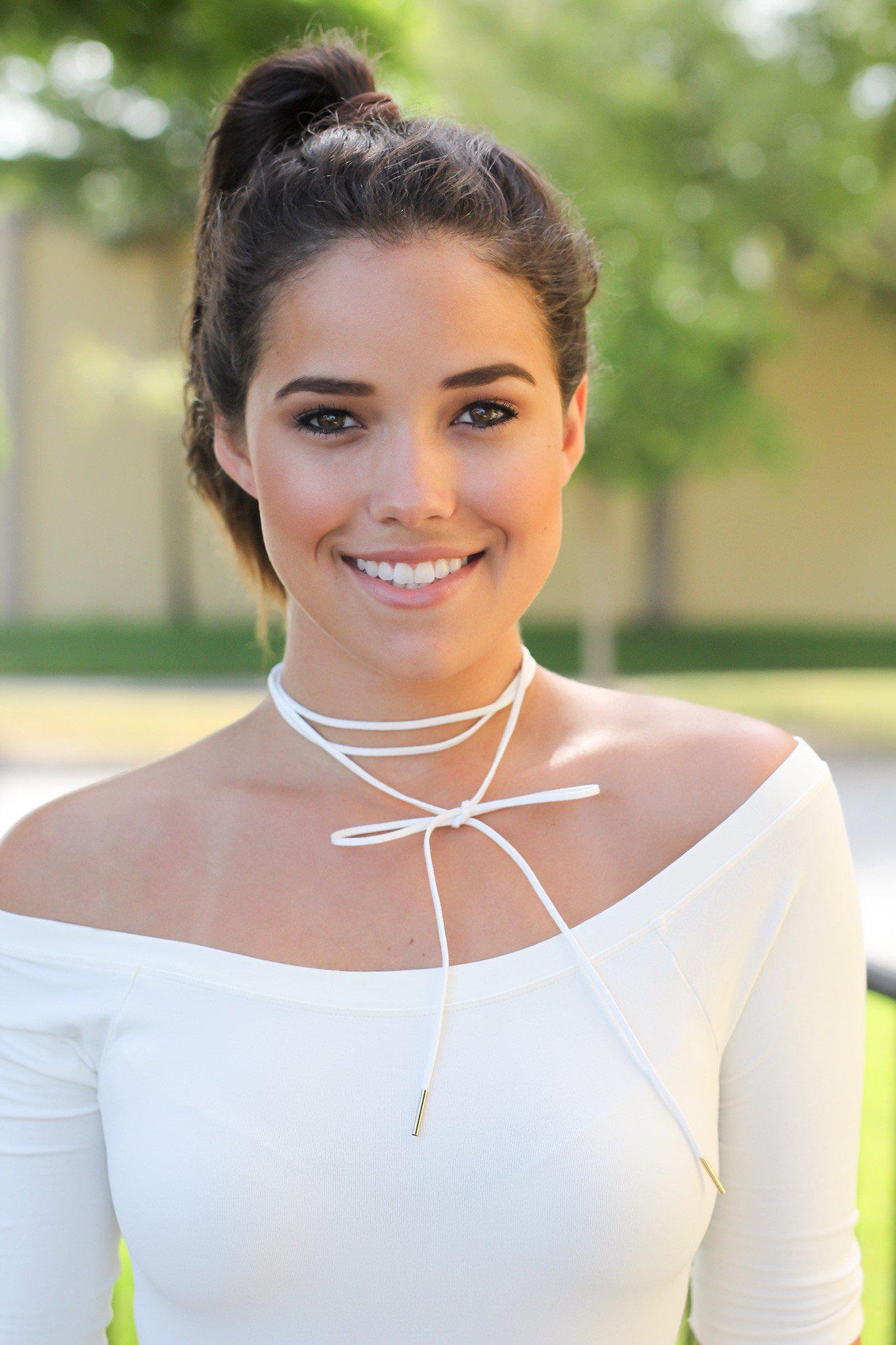 White Suede Wrap Around Choker – Saved by the Dress