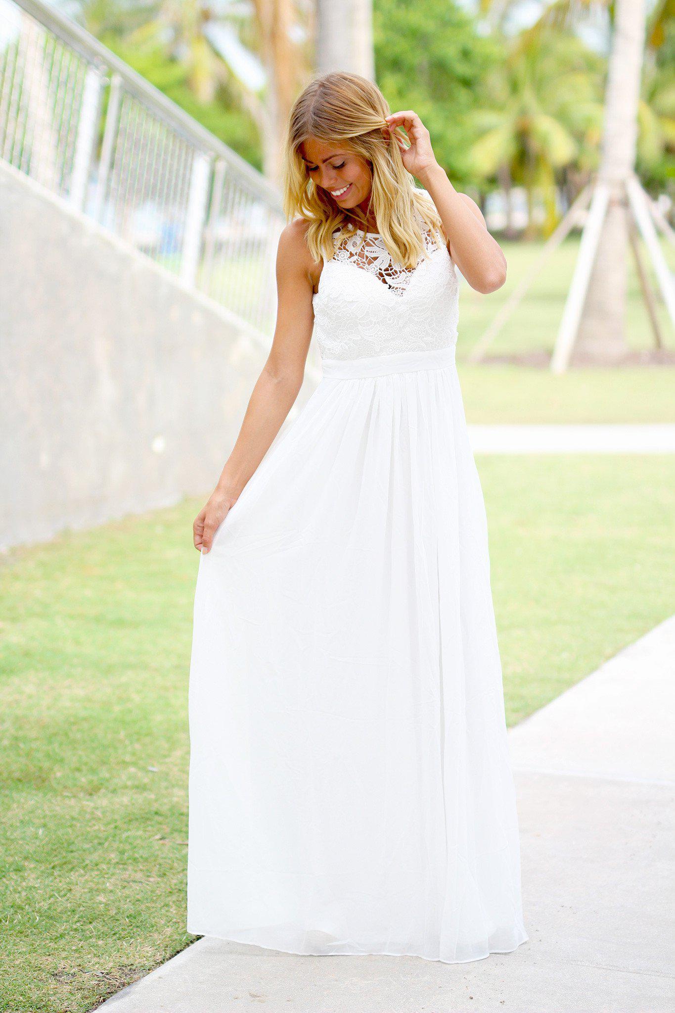 casual ivory lace dress