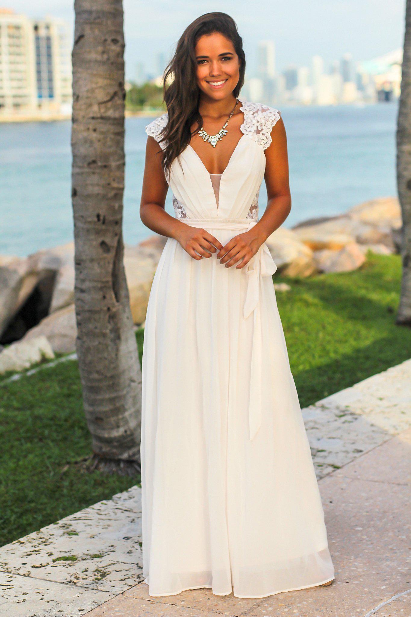 maxi ivory dress