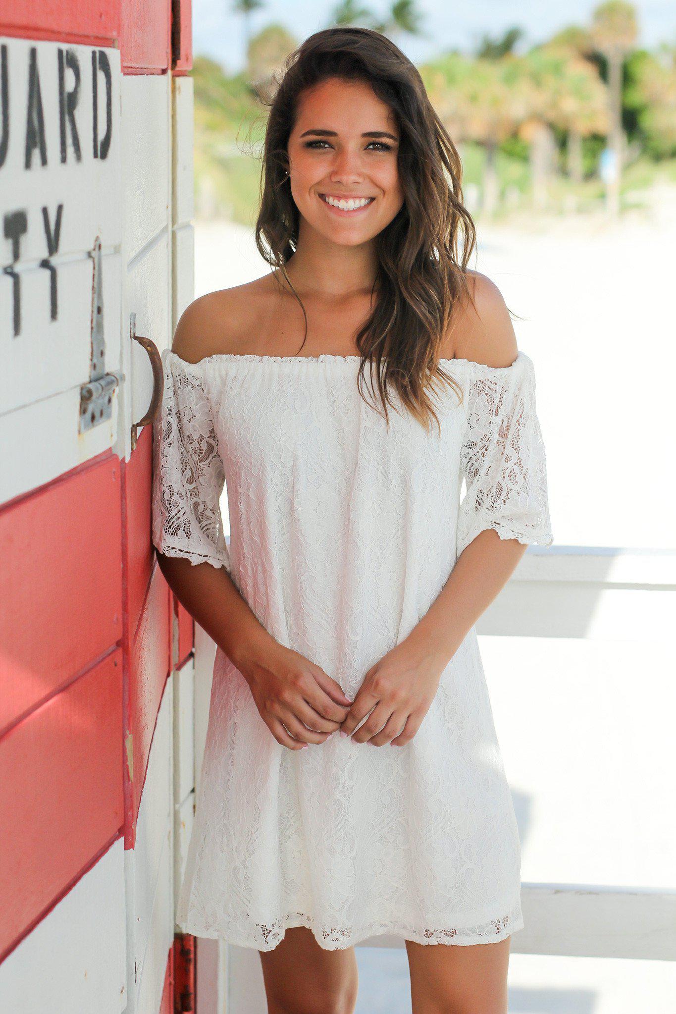 ivory lace summer dress