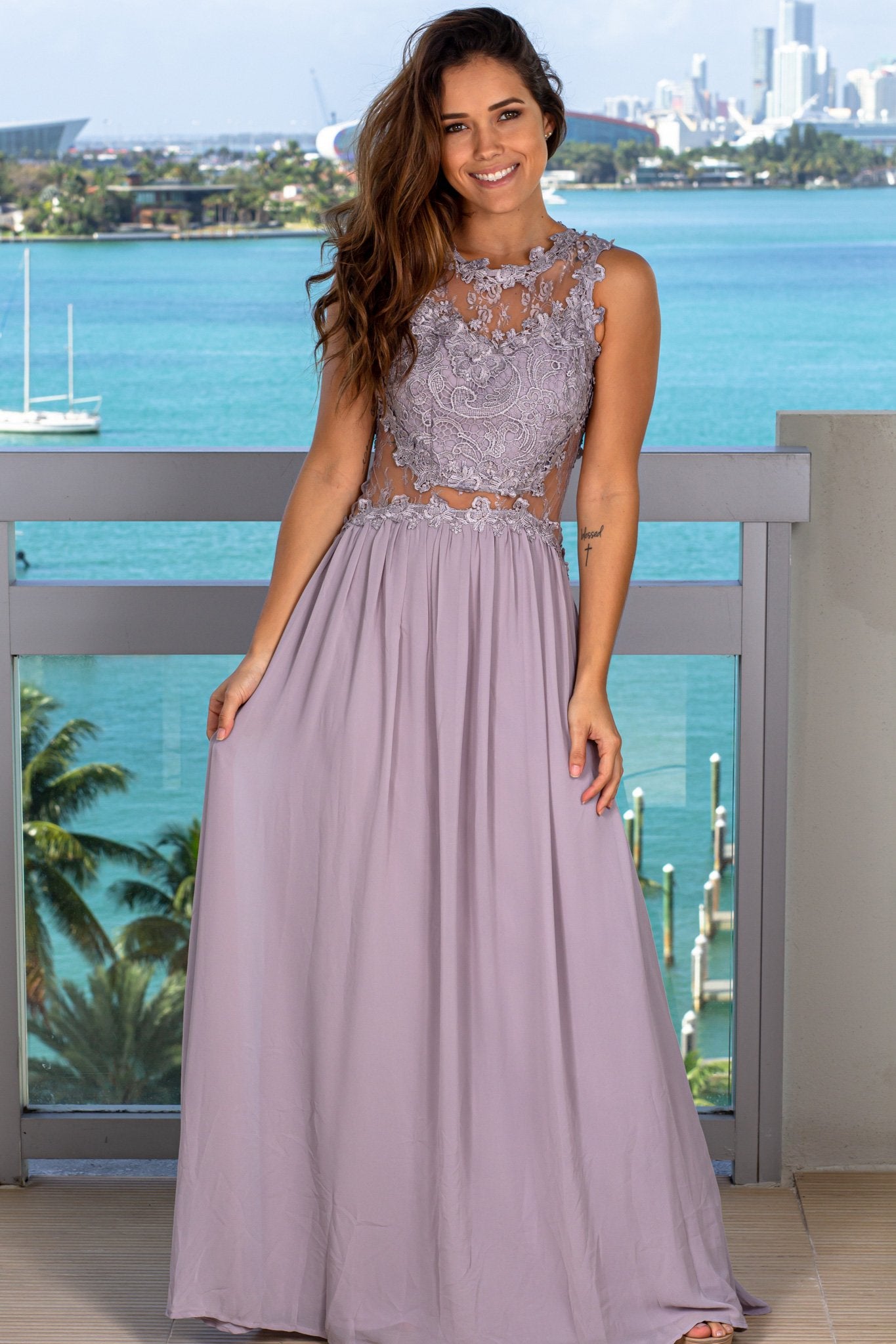 all about love light grey maxi dress