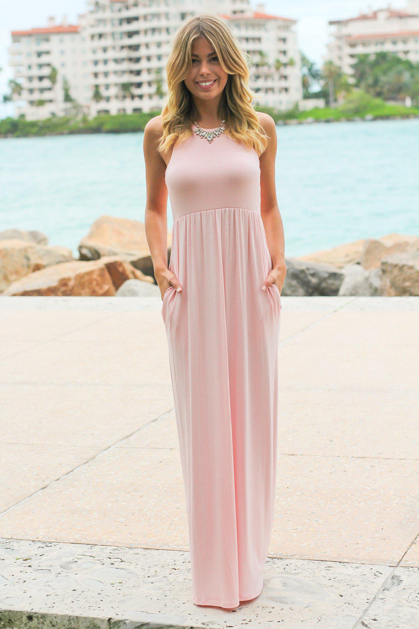 pastel pink dress casual