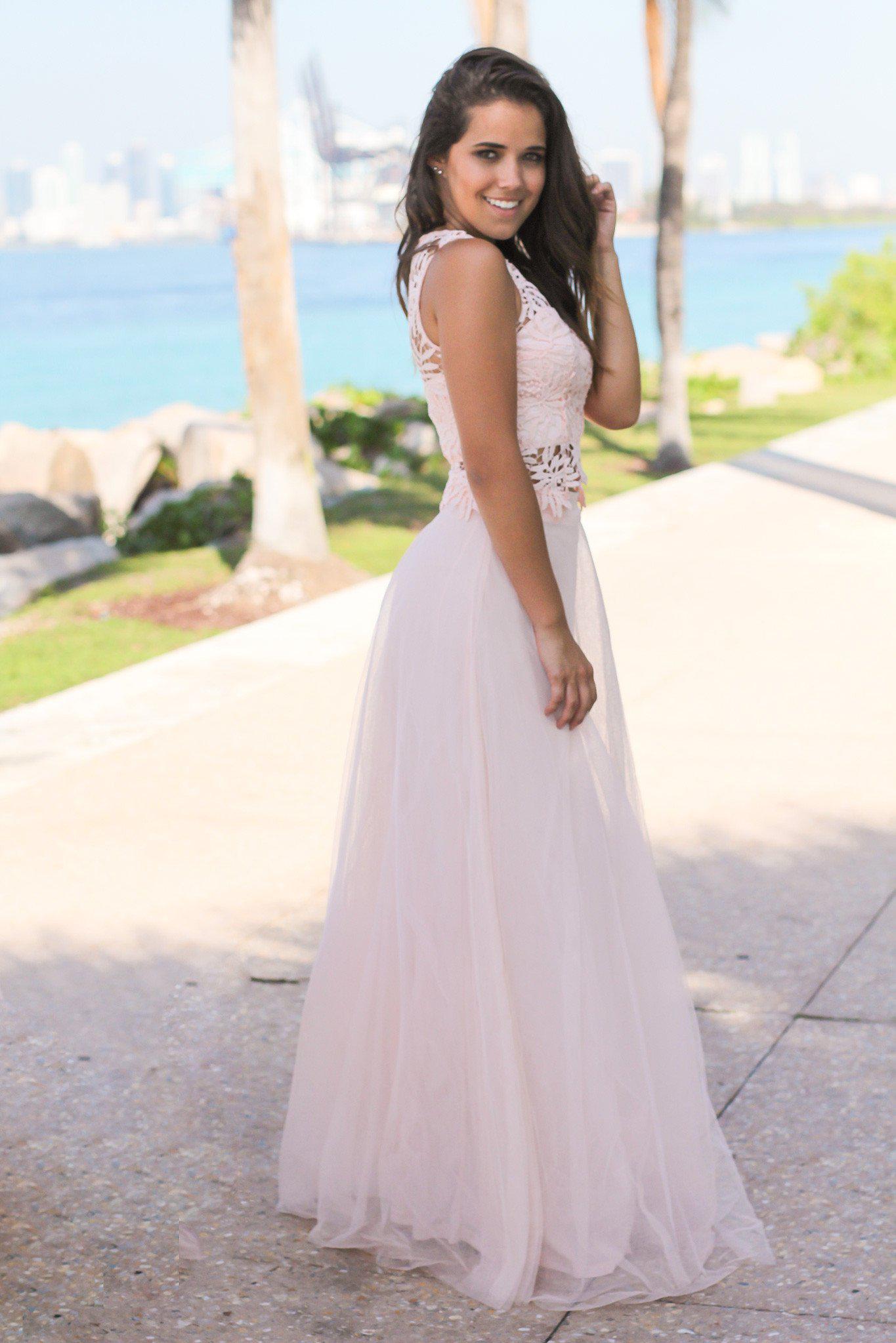 two piece maxi dress formal