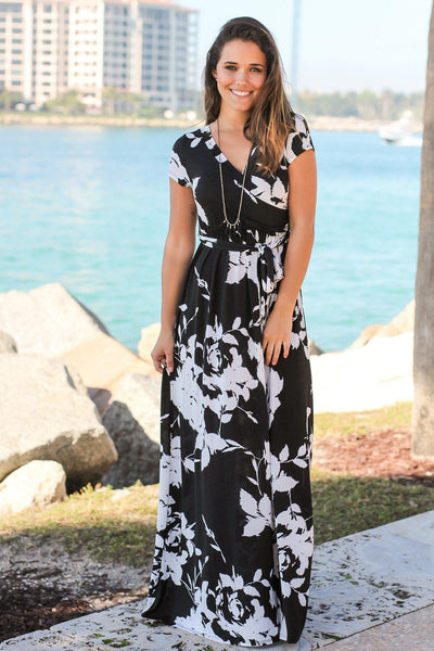 Black and White Floral Maxi Dress | Maxi Dresses – Saved by the Dress