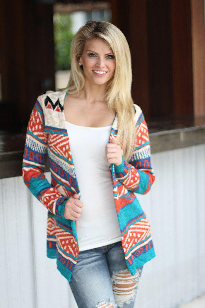 Multi Color Tribal Cardigan | Aztec Cardigan | Cardi – Saved by the Dress