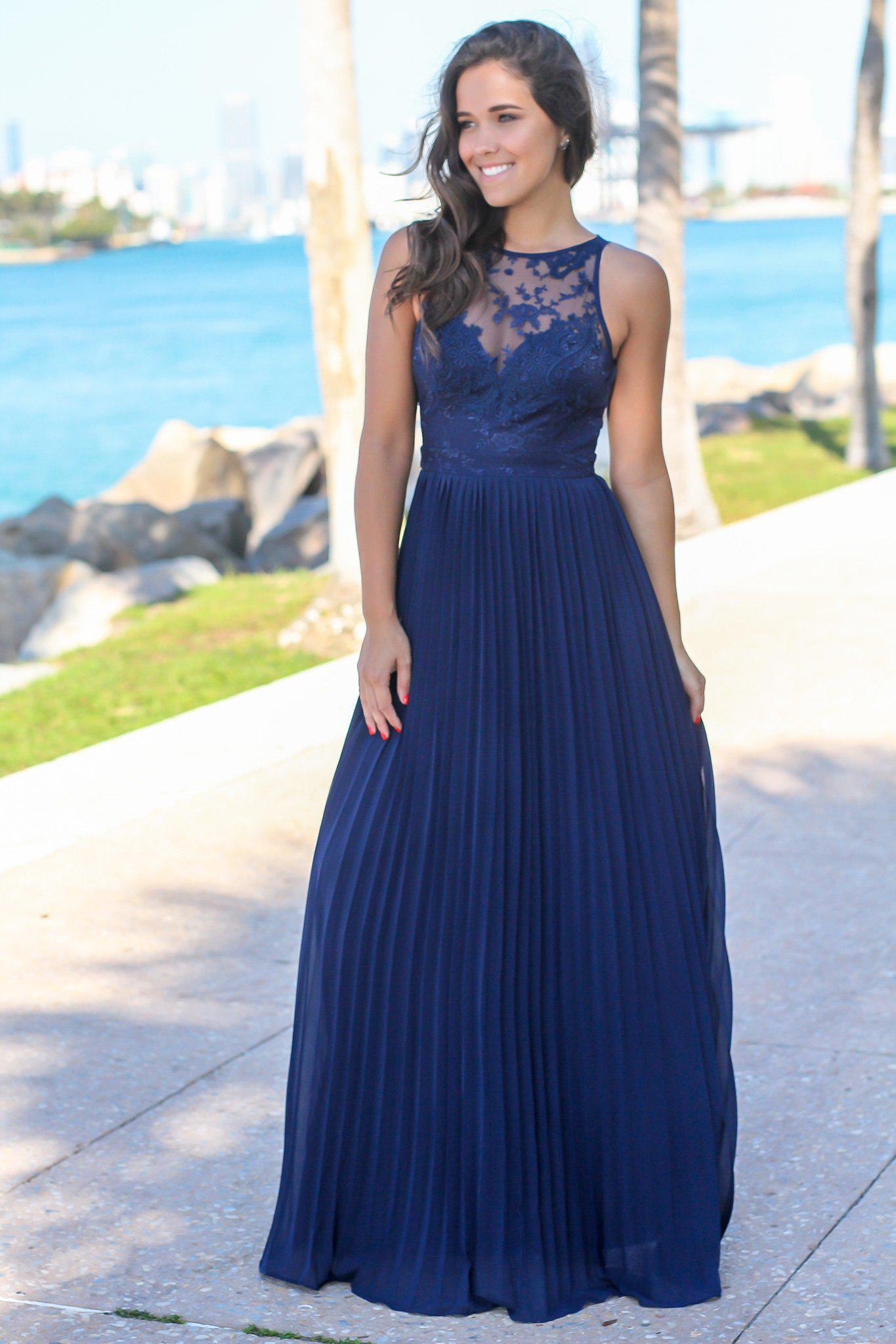 navy occasion maxi dress