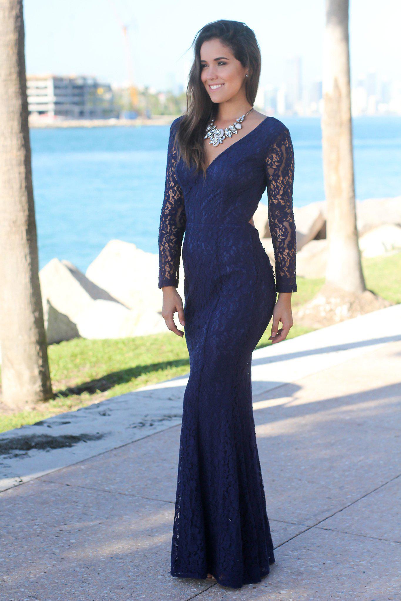 evening maxi dresses with long sleeves