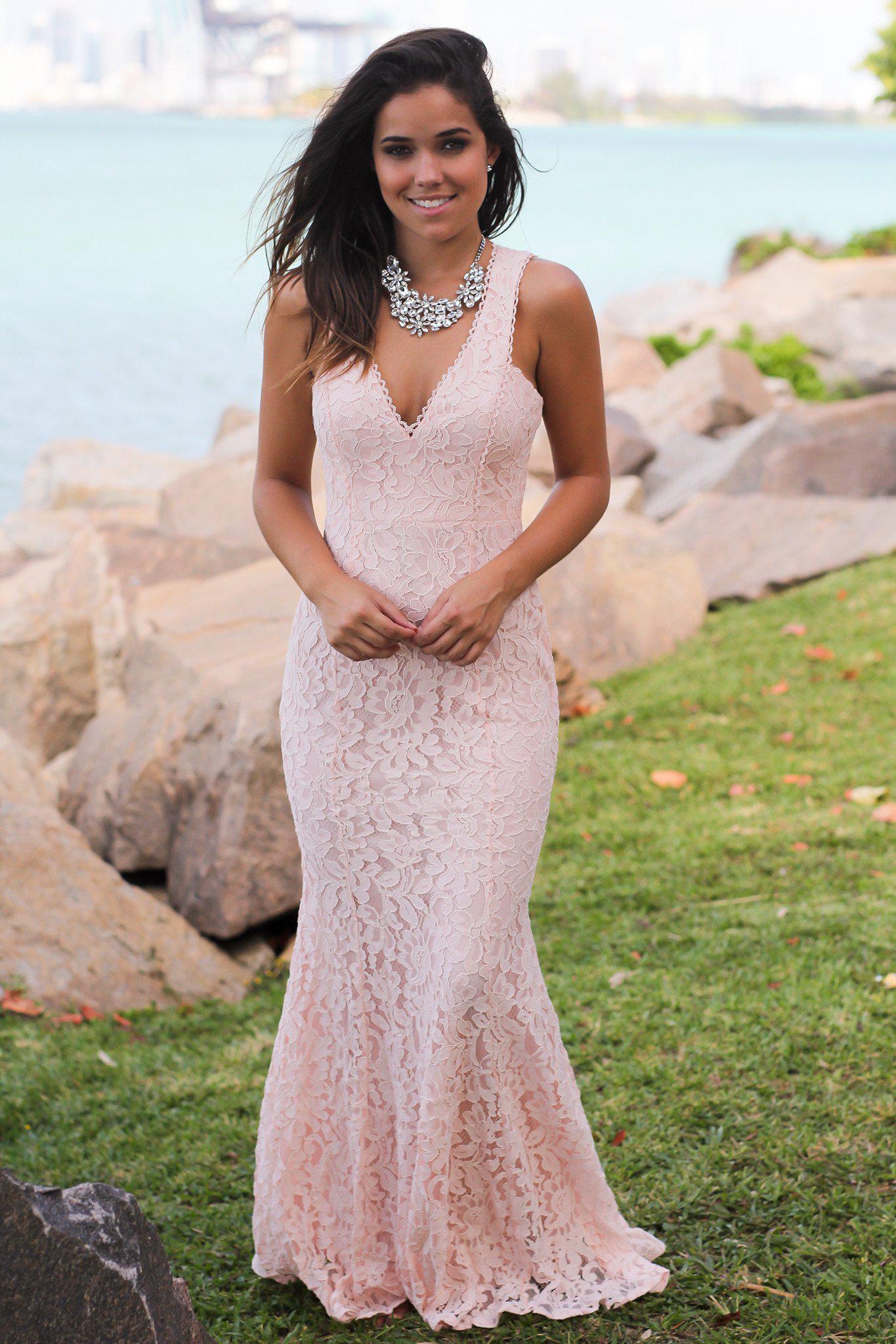 pink sleeveless maxi dress