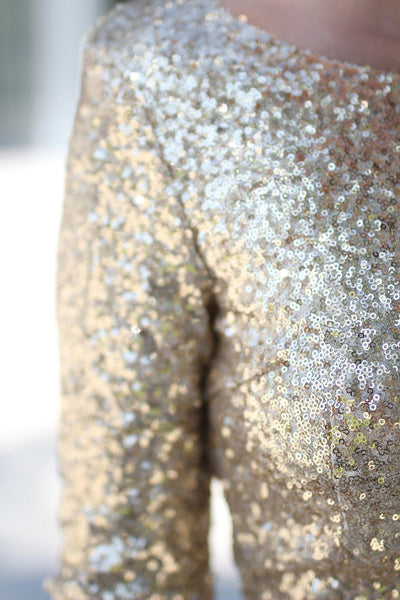 Gold Sequin Short Dress | Gold Cocktail Dress – Saved by the Dress