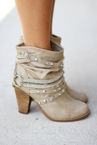 Swazy Cream Booties | Not Rated Booties | Ladies Boots – Saved by the Dress