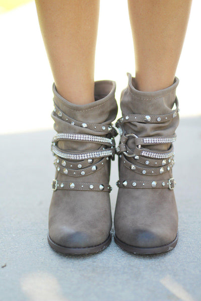Swazy Taupe Booties