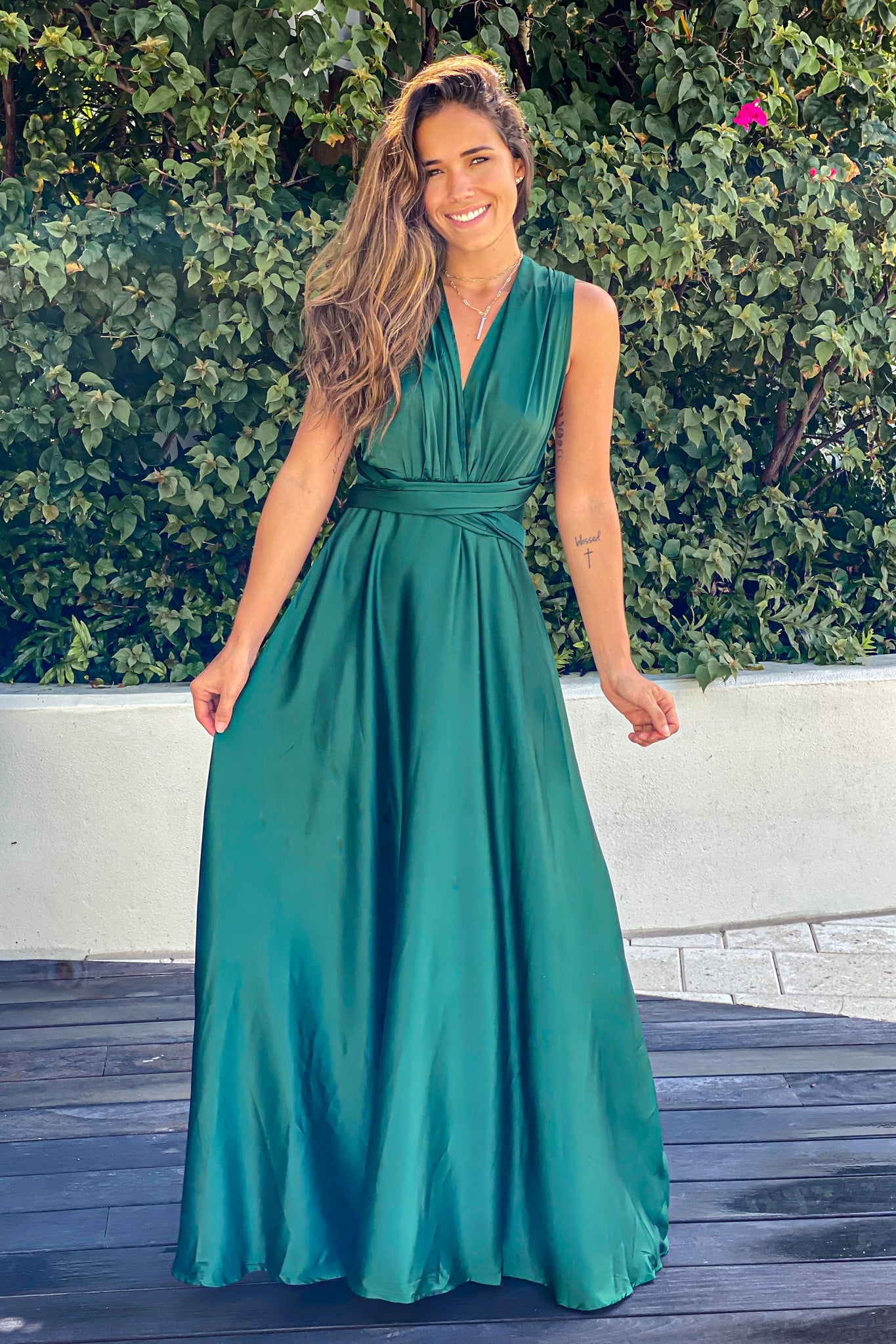 emerald dress maxi