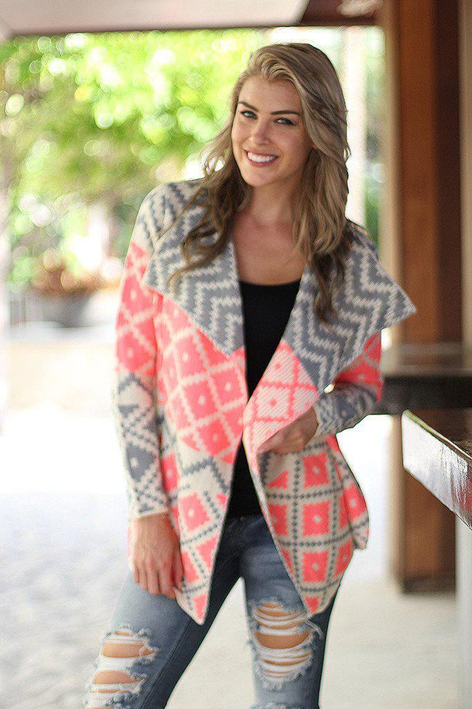 Neon Pink Long Cardigan | Cute cardigan – Saved by the Dress