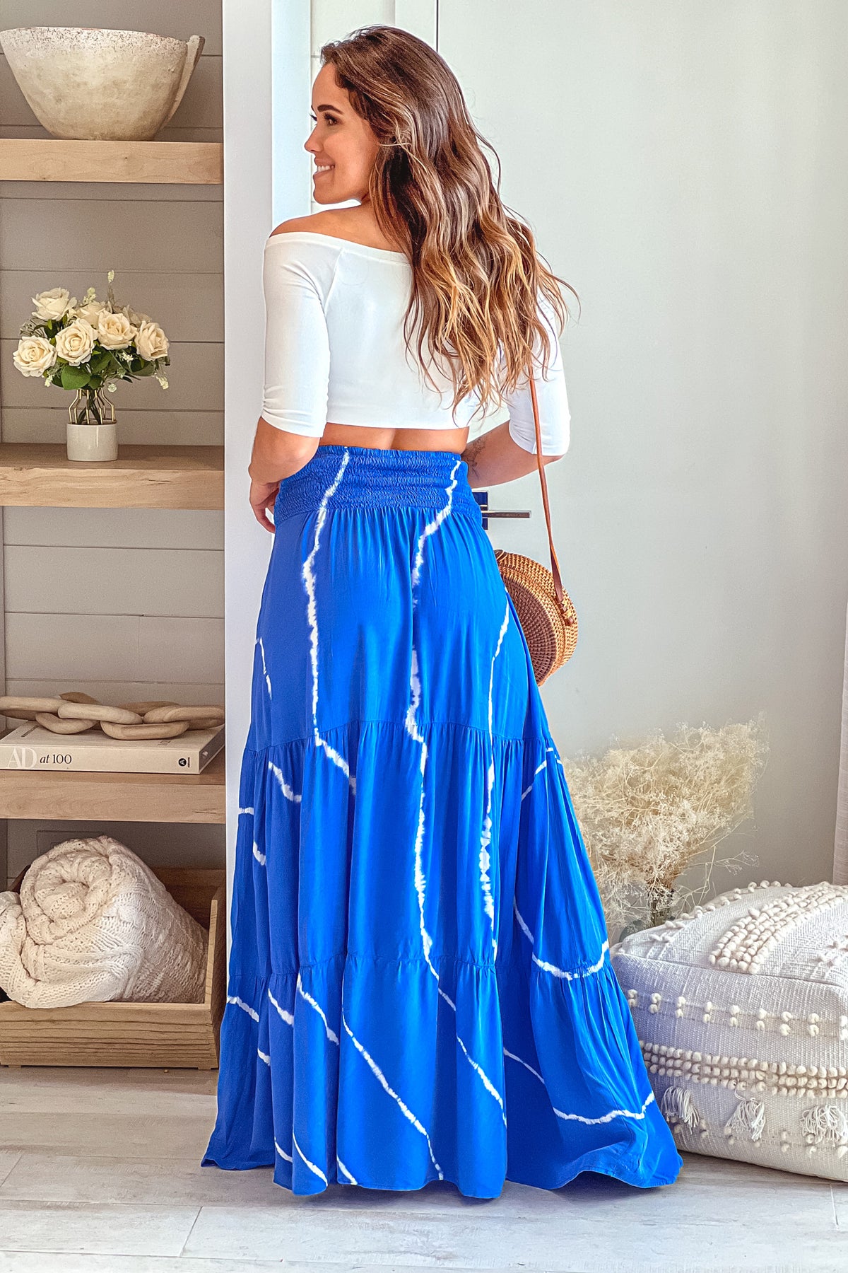 Royal Blue Tie Dye Maxi Skirt | Skirts – Saved by the Dress