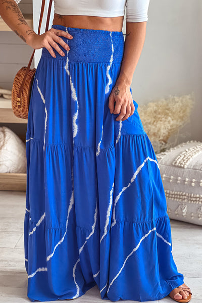 Royal Blue Tie Dye Maxi Skirt | Skirts – Saved by the Dress