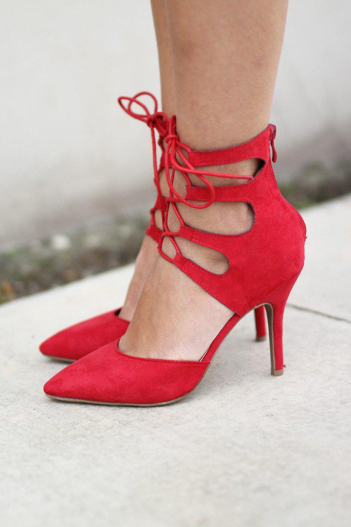 Red Strappy Heels | Red Shoes | Red Heels – Saved by the Dress