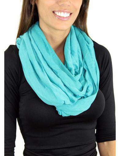 Solid Teal Infinity Scarf | Spring scarf – Saved by the Dress