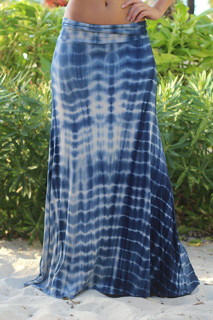 Blue Tie Dye Maxi Skirt – Saved by the 