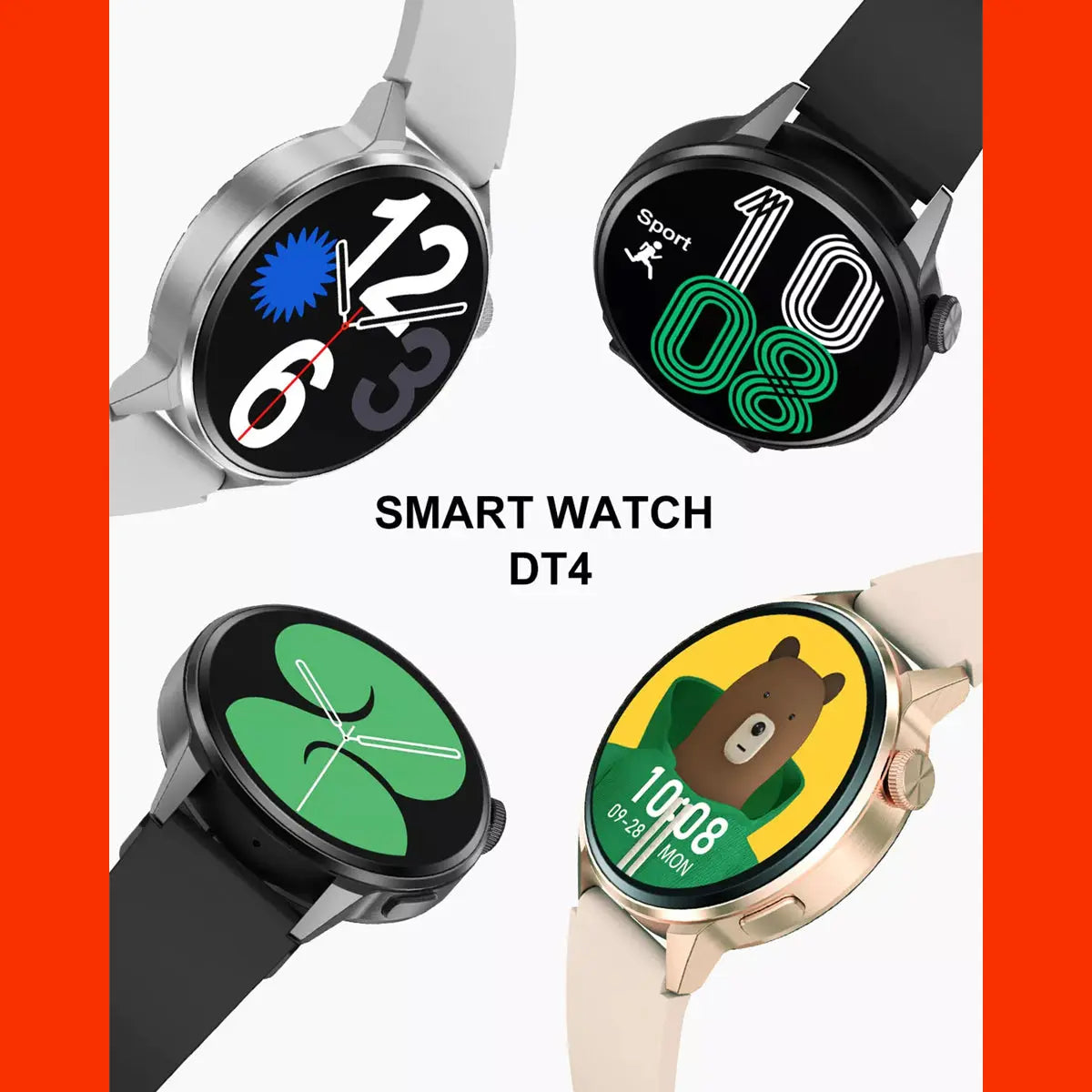 smartwatch reloj inteligente dt4+ silicon fralugio