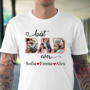 Personalized Best Dad Custom Photo Shirt - Giftihug
