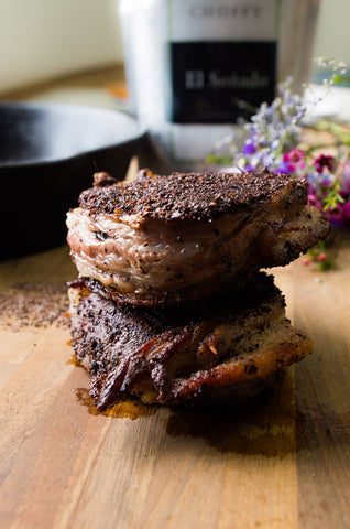 Bacon and Cacao Crusted Filet Mignon