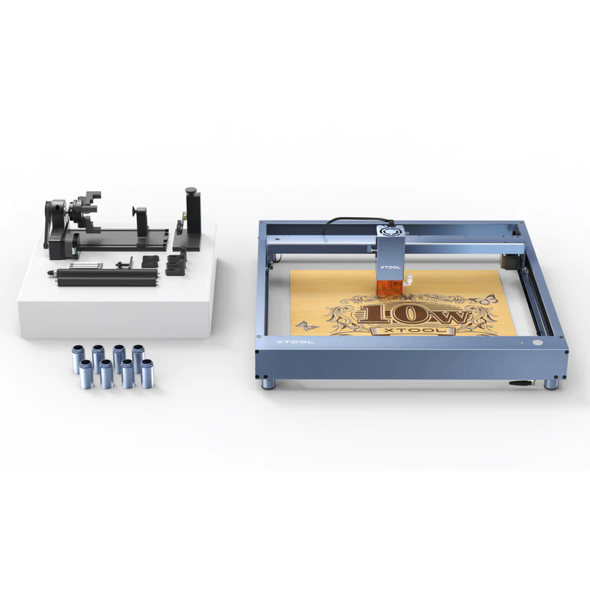 xTool D1 Pro 10W RA2 Pro + 40W Kit with Enclosure, Include Laser Engraver,  40W Laser Module, 4-in-1 Rotary Roller and Enclosure, Laser Engraver and