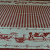 French Tablecloth Countryside Red and White