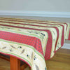 French Tablecloth Red and Yellow  Stripes with Olive Branches