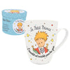 The Little Prince pretty gift box: the porcelain mug and the box depicting the Little Prince in his prince's coat. A quote is written on the mug and the box. Perfect for giving.