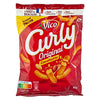The unique taste of Curly Peanut on a Crispy MEGA Texture! Curly makes every effort to guarantee the best quality: Selected ingredients: grilled and ground peanuts, cornmeal and a natural aroma. Blown corn product.