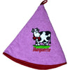 French Round Kitchen Towel with Marguerite the Cow Pink