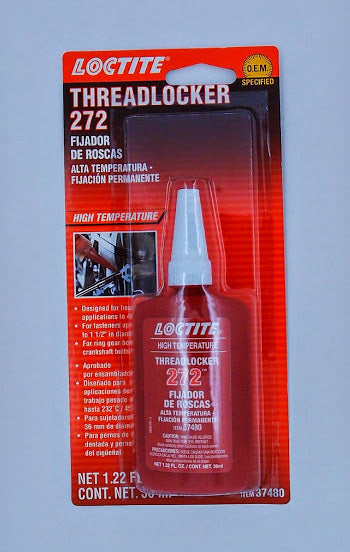 Loctite - 272 Fijador de tornillos rojo. Para altas temperaturas. En  botella, Rojo