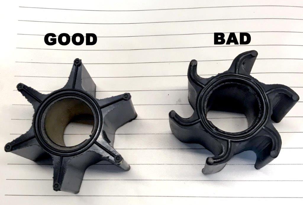 Yamaha outboards - good versus bad impeller