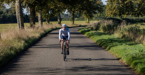 Titanium bike road ride