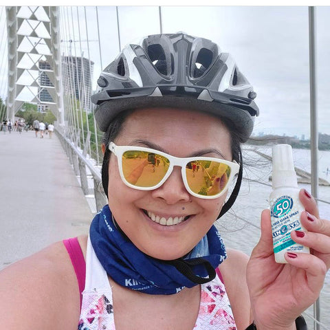 KINeSYS Champion Lynne Chiu best sunscreen for cyclists