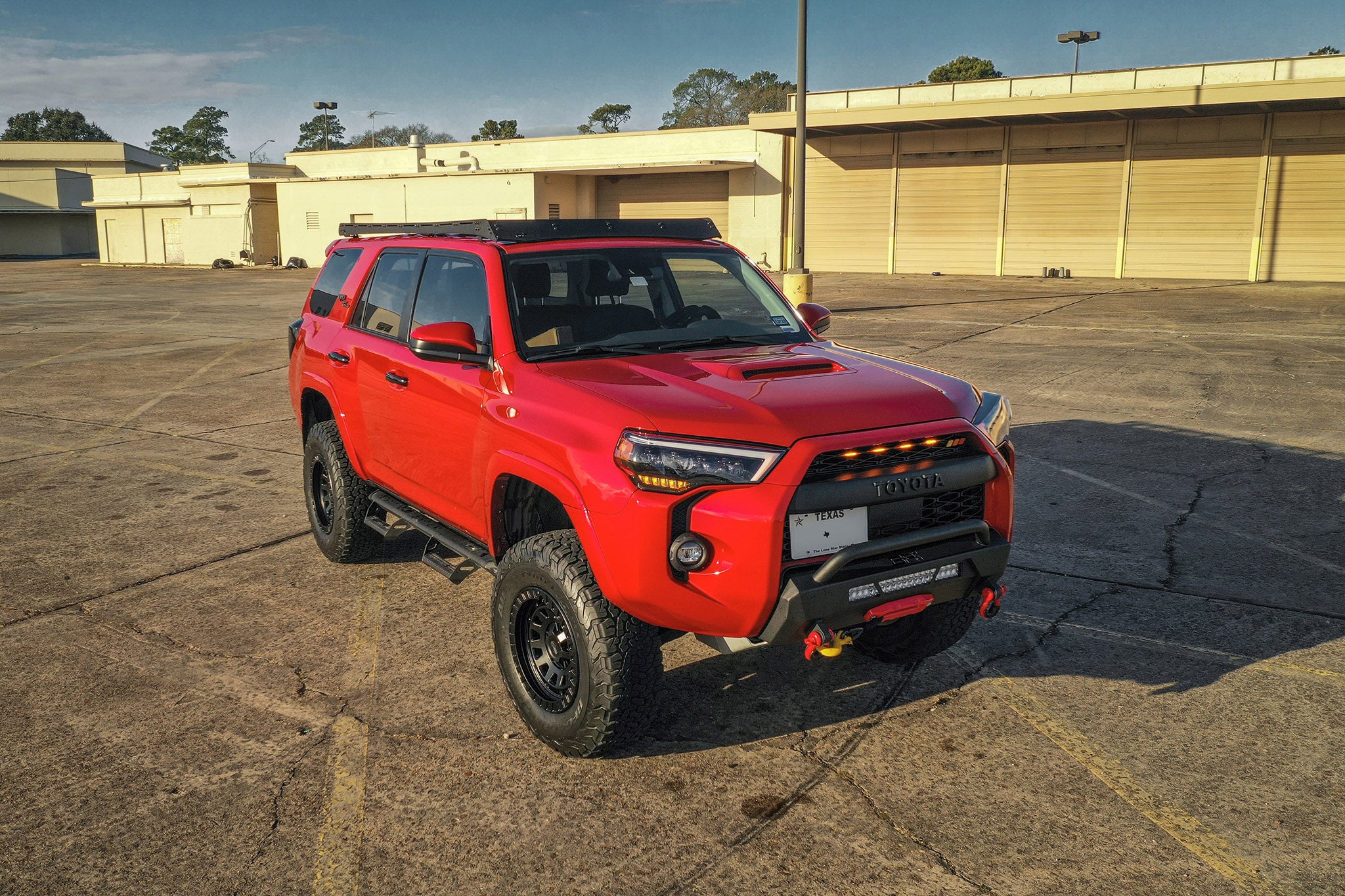 overland sector wheels nestors toyota 4runner trd off-road on 17x9 satin black venture wheels