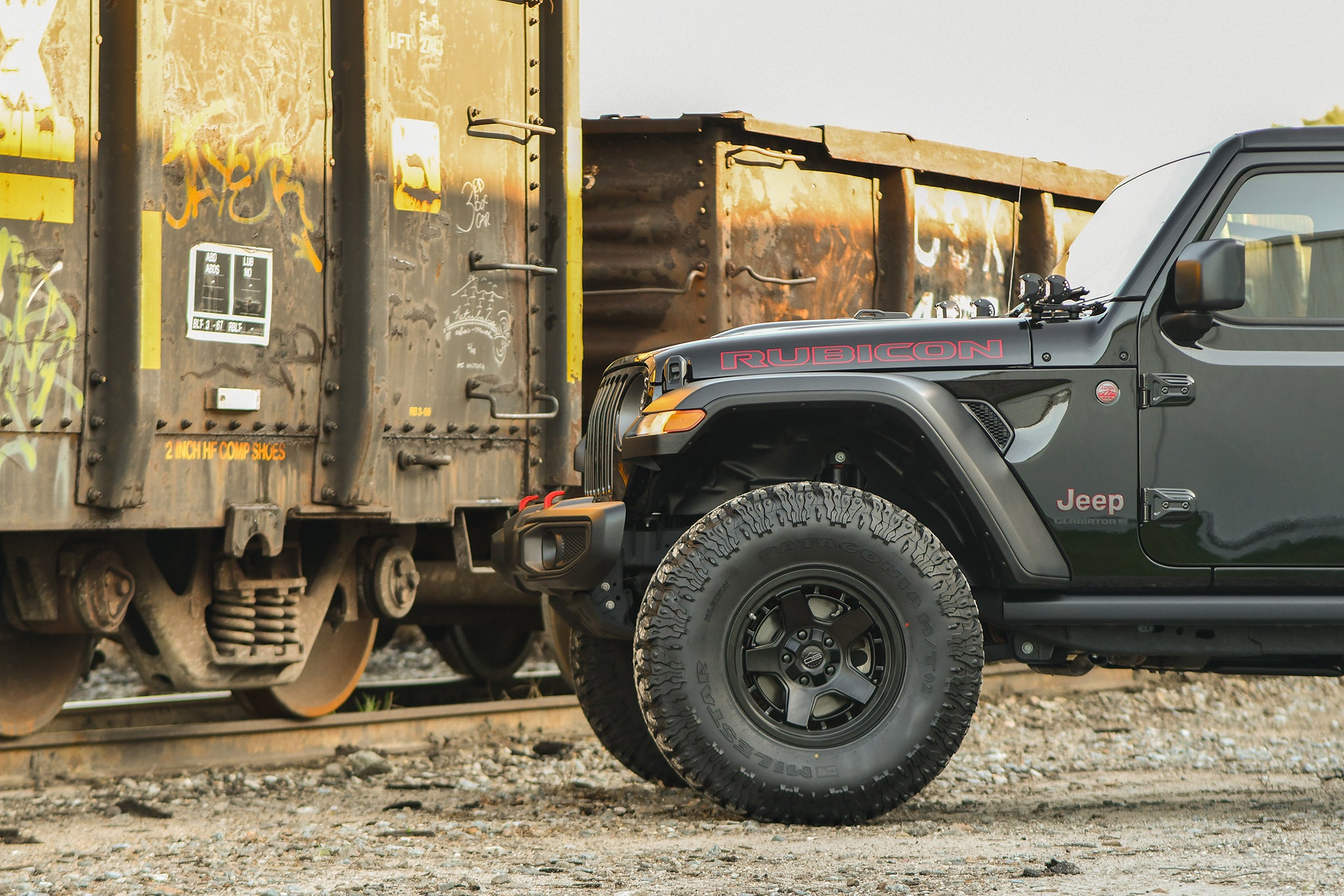 overland sector wheels jeep gladiator rubicon on 17x9 satin black atlas wheels train yard