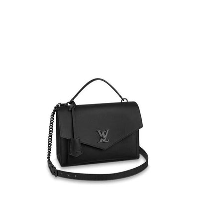 Louis Vuitton LV Bucket nano lockme bag Black Leather ref.480372