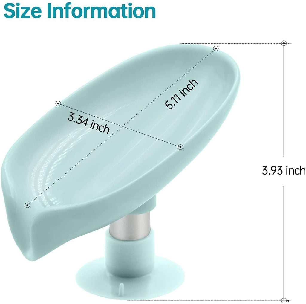 Portable Soap Dishes Plastic Double Layers Leaf-Shaped Soap Holder