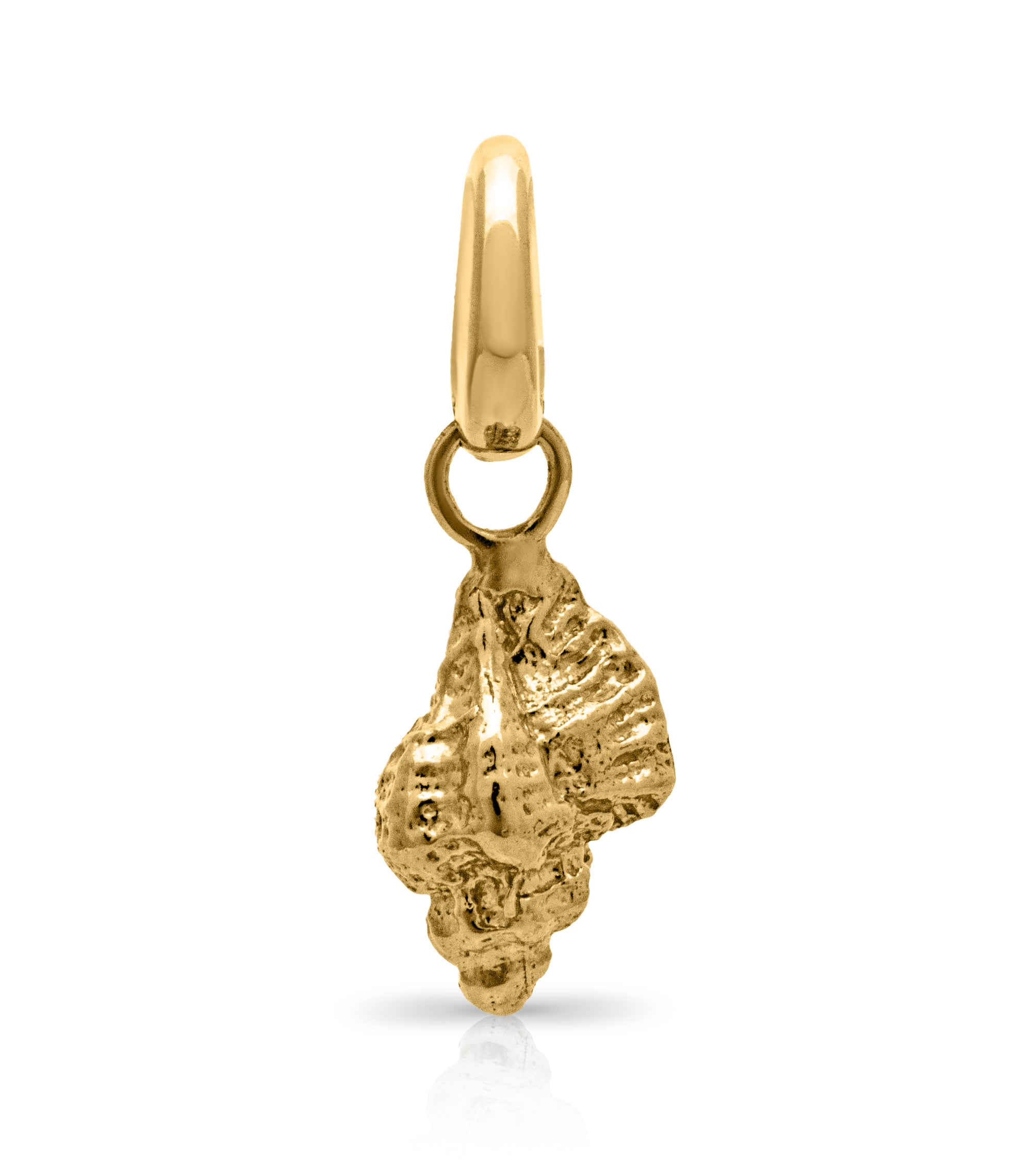 Portscatho pendant. Solid gold shell. Shell jewellery. Serena Ansell Jewellery.
