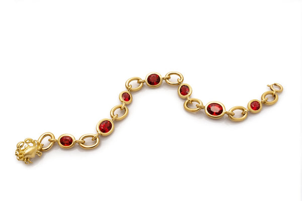 Red spinel bracelet. Serena Ansell fine jewellery.