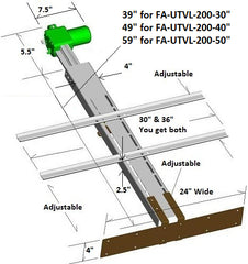 Drop Down TV Lift Dimensions