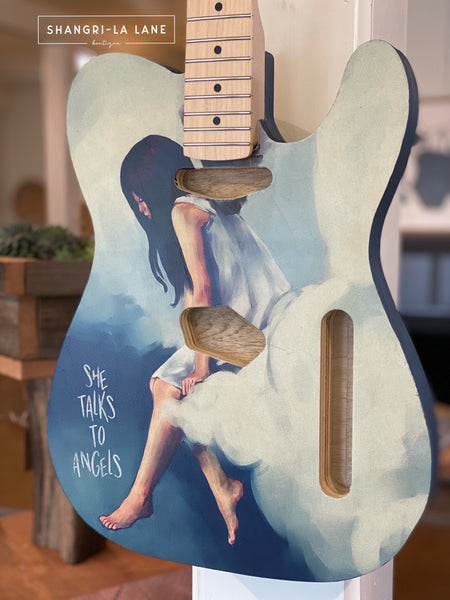 Guitar with Mint decoupage paper