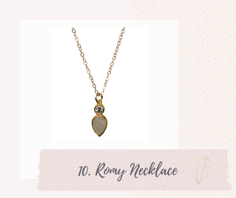Romy rainbow moonstone necklace