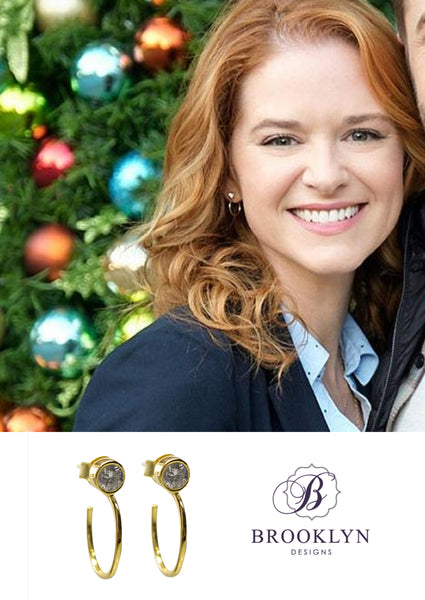 Sarah Drew wearing Brooklyn Designs Sharlene earrings