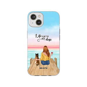 A1... Custom Personalized Dog Mom Phone Case - Gifts For Dog Lovers With Upto 3 Pets - You Had Me At Woof - Case For iPhone, Samsung - Giftscus