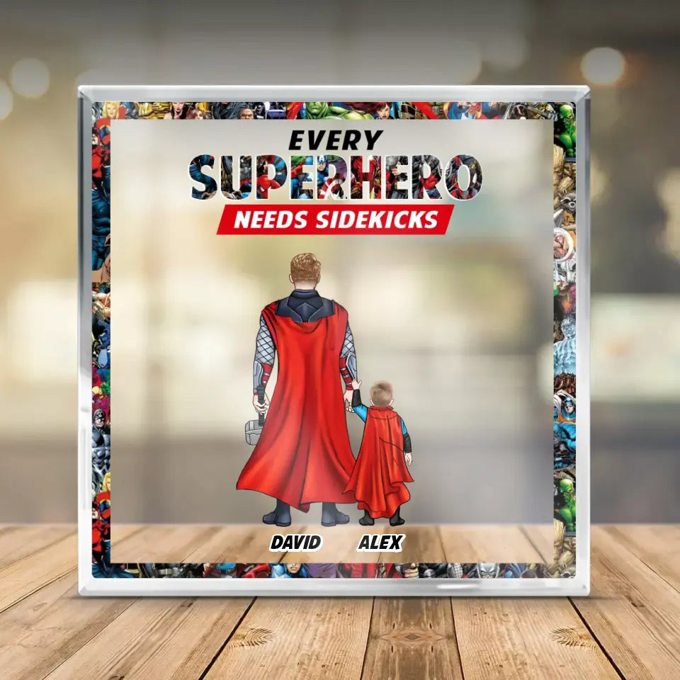 AV1- Every Superhero ... - Personalized Gifts Custom Acrylic Plaque , Gift For Family, Father, Dad, Daddy, Mom - Father’s Day, Mother's Day