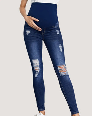 Ripped Maternity Skinny Jeans - AhlaShape