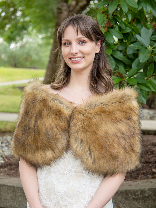 White Faux Fur Stole - White Stole - Faux Fur Wrap - Bridal Stole - Lulus