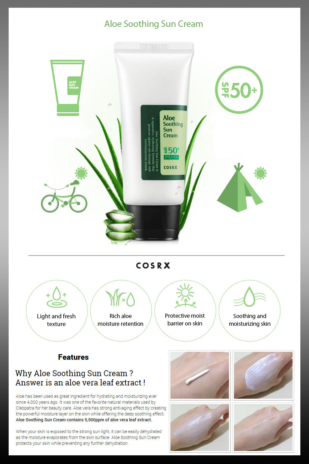 Aloe soothing sun cream. COSRX Aloe Soothing Sun Cream spf50. COSRX SPF 50 Aloe. COSRX крем spf50. Крем SPF 50 Aloe Soothing Sun Cream.